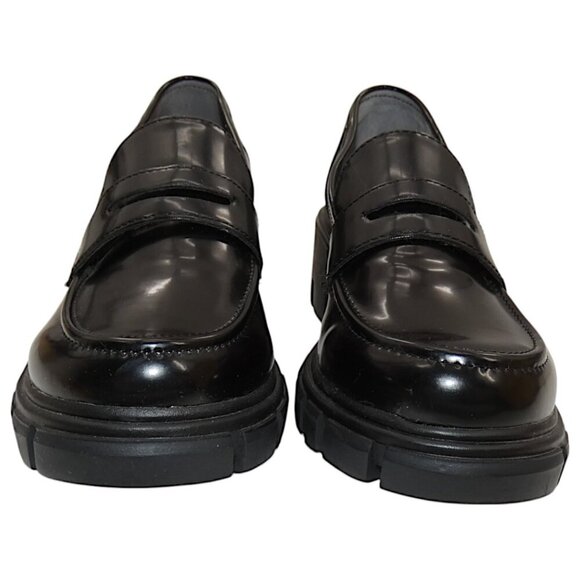 NEW Crown Vintage Chunky Loafers 10M Black Platform Preppy Grunge Officecore - Picture 6 of 11